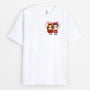 1378AFR1 tshirt couple de noel avec coeur personnalise