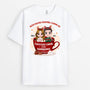 1381AFR1 t shirt nous allons ensemble comme du chocolat chaud et des guimauves personnalise