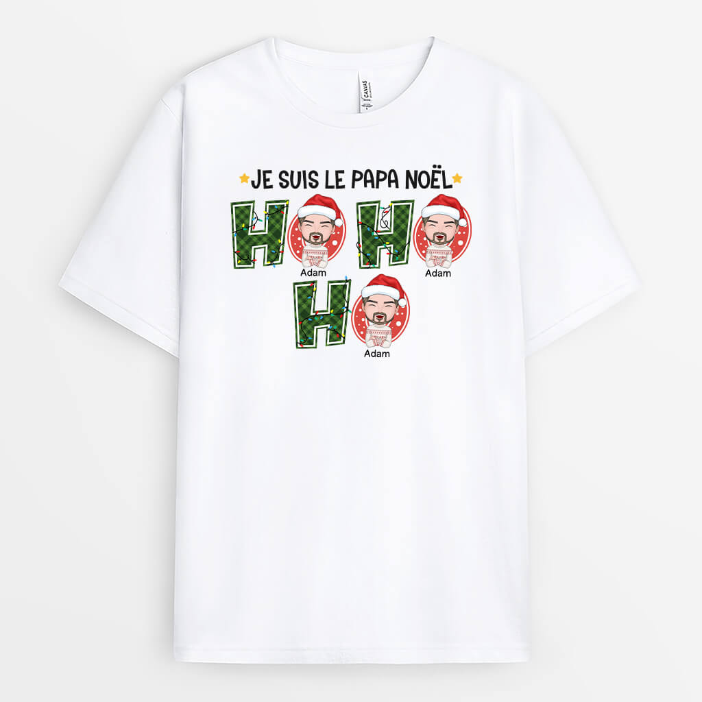Ho Ho Ho | Cadeau Personnalisé | T-shirt pour Noël