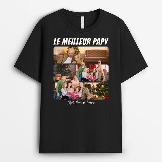 1395AFR1 t shirt meilleur papa de tous les temps version noel avec photo personnalise_2c5a0b49 d9db 4e92 ae07 81e31b8bb65d
