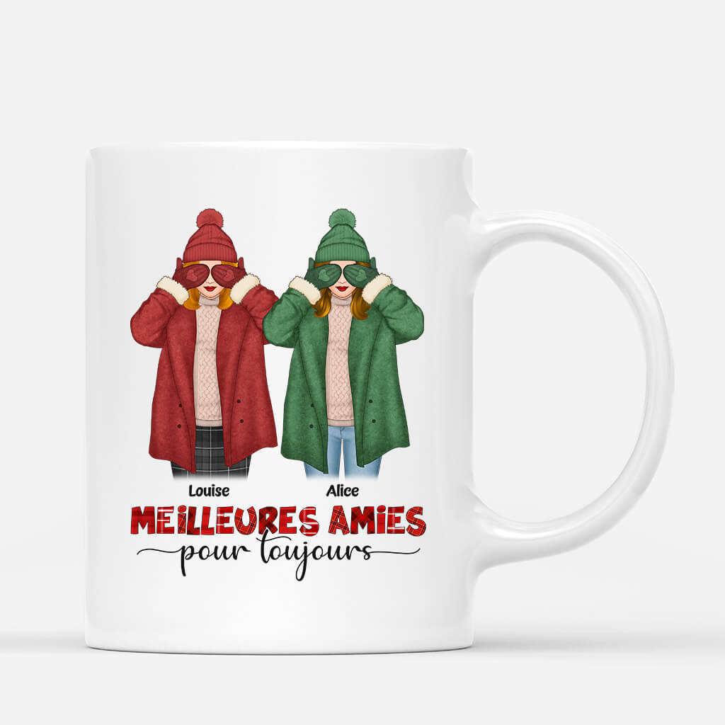 Meilleures Amies Pour Toujours Noël - Cadeau Personnalisé | Mug pour Noël