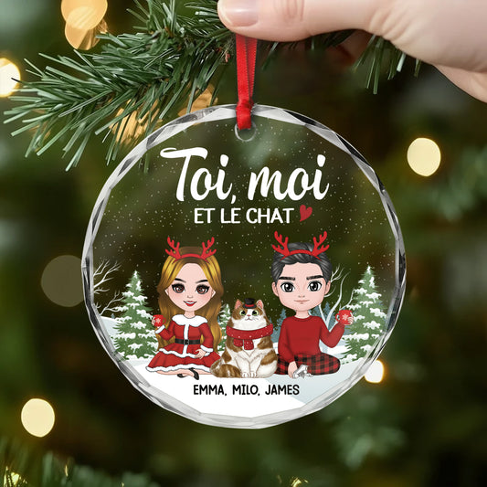 1423OFR2 ornement noel en verre personnalise couple toi moi et notre chat version neige 1423oku0d_ed67c35e ebcb 462c bc88 0a0305fa89da