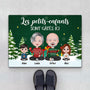 1427DFR1 paillasson les petits enfants sont gates ici motif royal personnalise