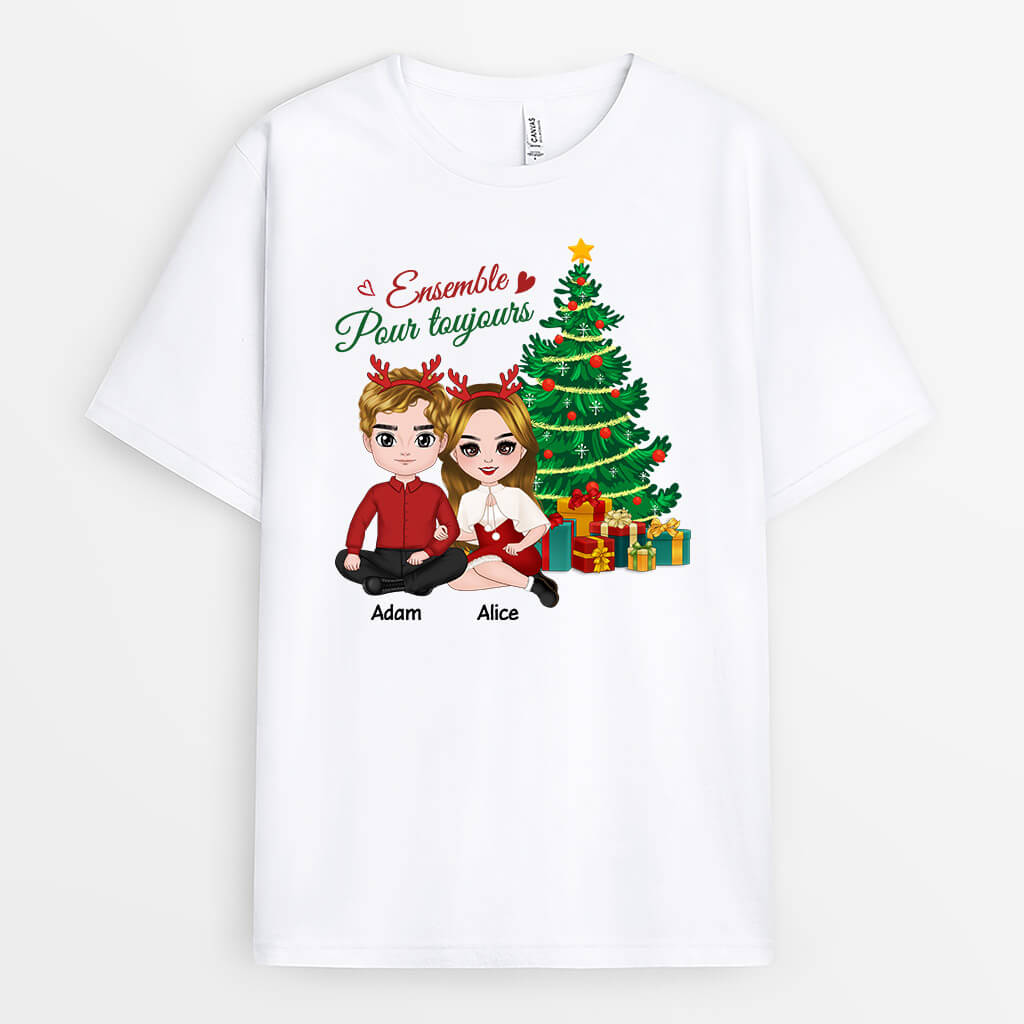 Ensemble Pour Toujours - Cadeau Personnalisé | T-shirt pour Couple