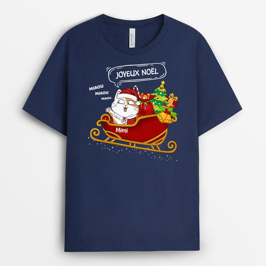 1431AFR2 t shirt meowy catmas personnalise