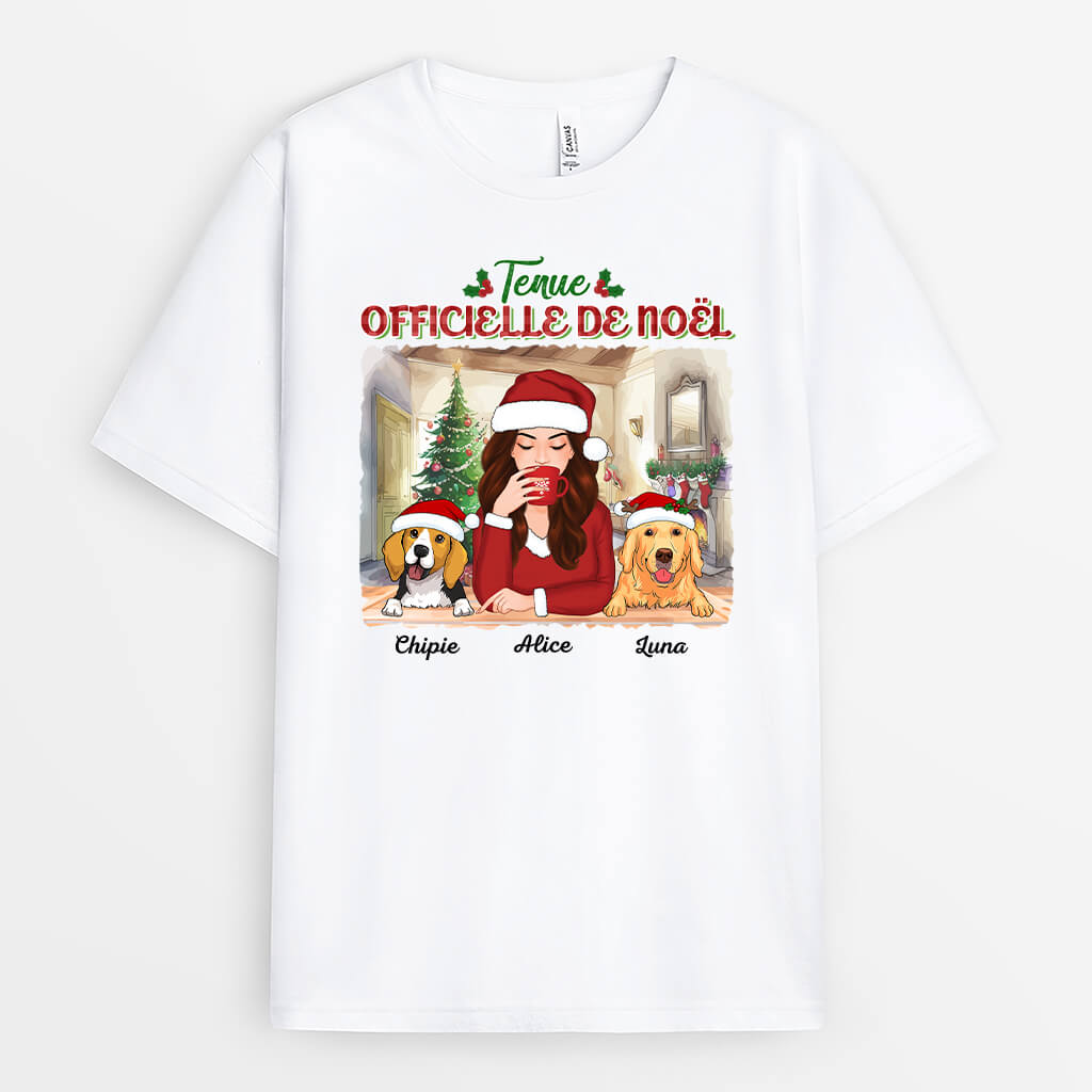 Tenue Officielle de Noël - Cadeau Personnalisé | T-shirt pour Noël
