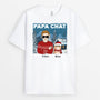 1437AFR1 t shirt papa de chat version noel personnalise