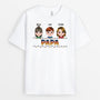 1438AFR2 t shirt papy avec petits enfants version noel personnalise