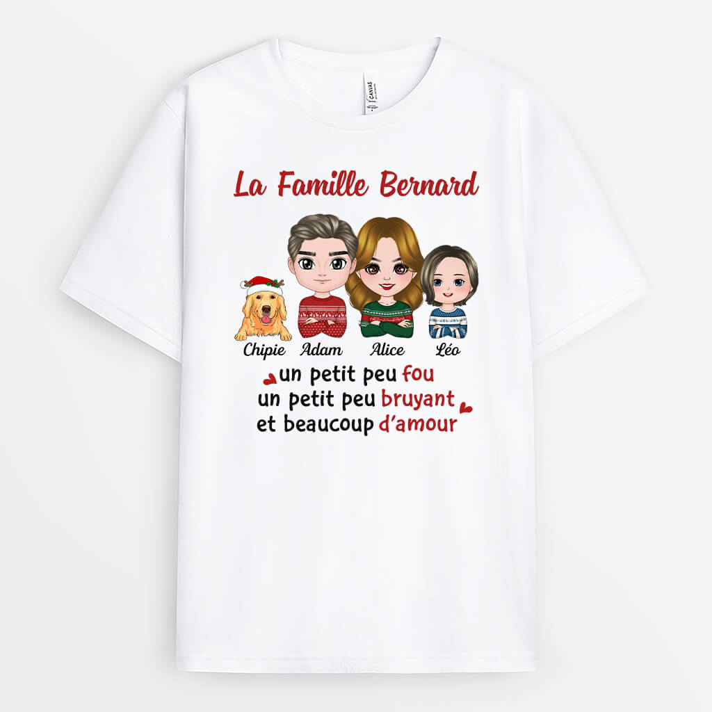 Famille Beaucoup d'Amour - Cadeau Personnalisé | T-shirt pour Noël