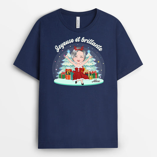 1447AFR2 t shirt joyeuse et brillante personnalise
