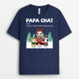 1450AFR1 t shirt definition papa de chat version noel personnalise
