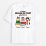 1451AFR1 t shirt cette maman de chat ce papa de chat appartient a version noel personnalise