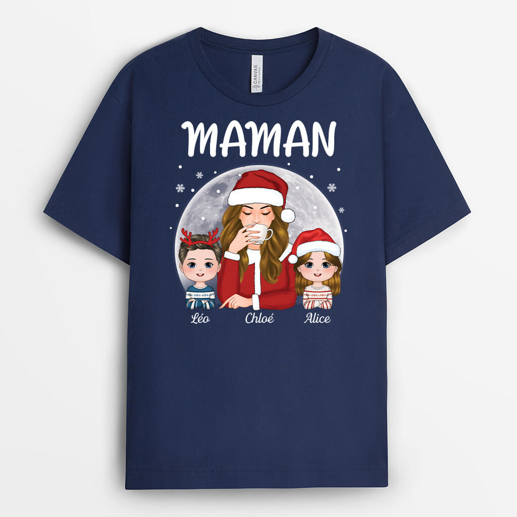 1458AFR2 t shirt mamie version noel personnalise