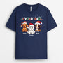 1466AFR2 t shirt merry woofmas a noel personnalise