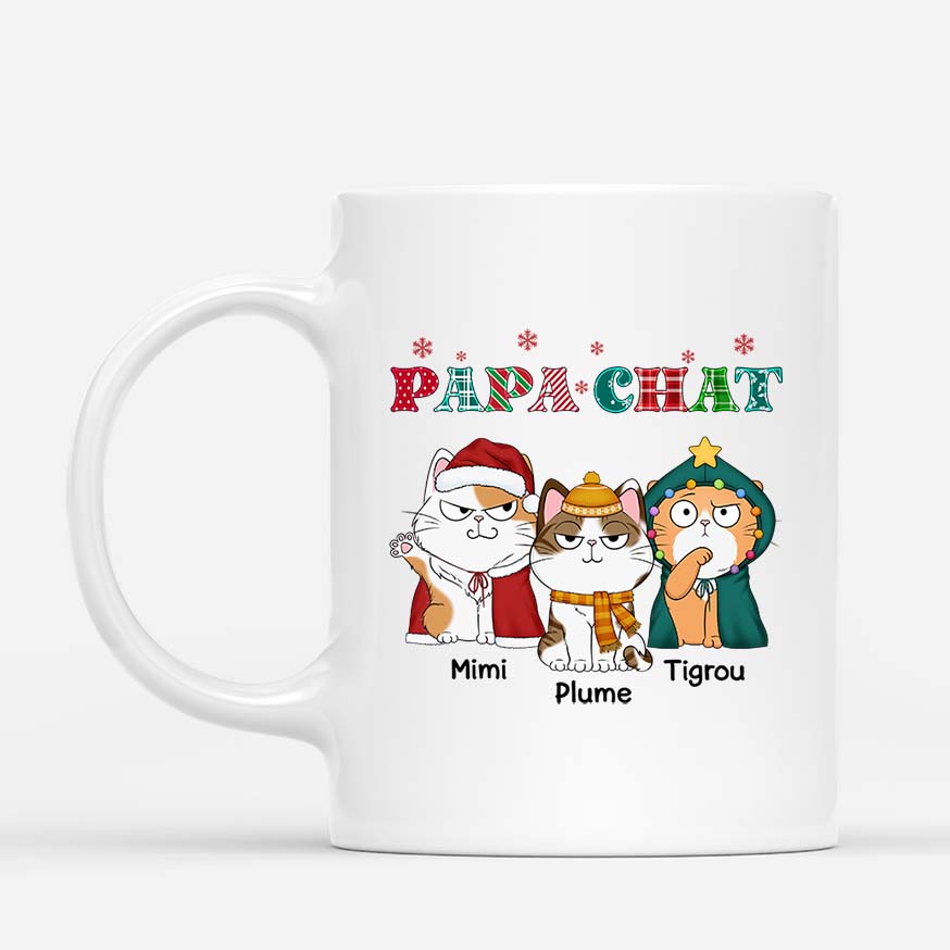 1468MFR1 mug maman de chat papa de chat version noel bonnet personnalise_da2aedec bba8 4a85 933e b855f9fbb8ef