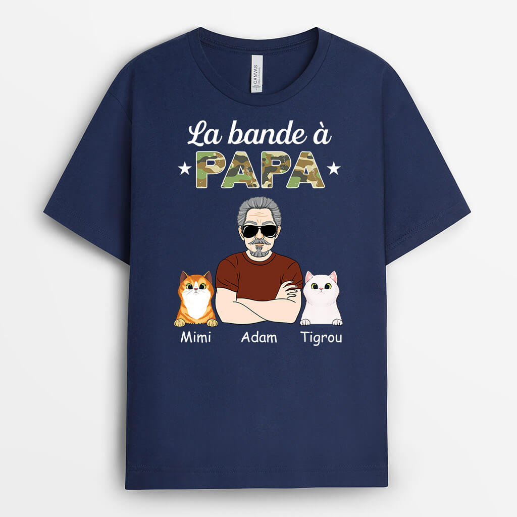 La Bande À Papa Chats - Cadeau Personnalisé | T-shirt pour Amoureux des animaux