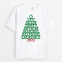1488AFR1 t shirt le sapin de noel par nos enfants personnalise