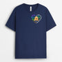 1498AFR1 t shirt empreintes de pattes sur mon coeur chien personnalise