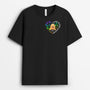 1498AFR2 t shirt empreintes de pattes sur mon coeur chien personnalise
