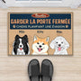 1502DFR2 paillasson veuillez garder la porte fermee version chien personnalise