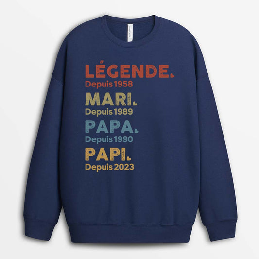1503AFR2 t shirt legende mari papa papi depuis version blanc personnalise_bef9de5d 103d 4bfa a65f 60df9acb44e8