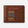 1503JFR1 portefeuille cuir personnalise homme legende mari papa papy depuis 1503j3m5b