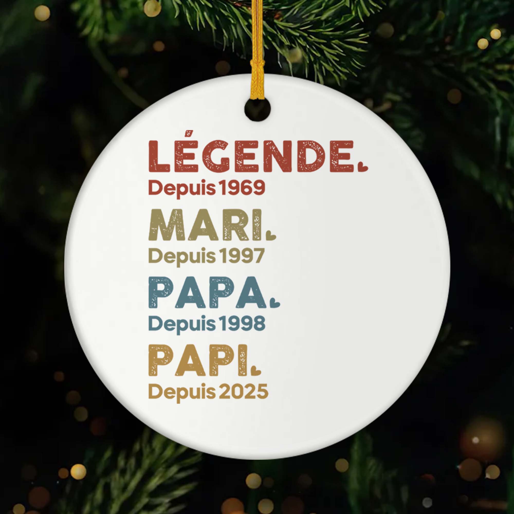 1503OFR1 ornement ceramique personnalise homme legende mari papa papy 1503o3t5b