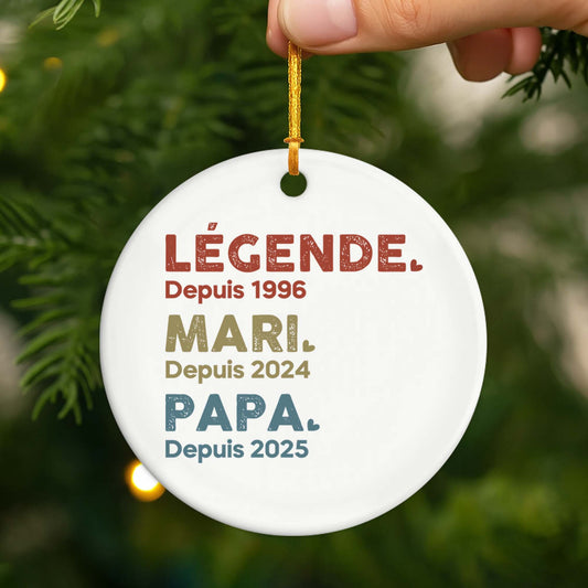 1503OFR2 ornement ceramique personnalise homme legende mari papa papy 1503o3t5b