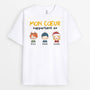 1505AFR2 t shirt mon coeur appartient a dessins personnalise