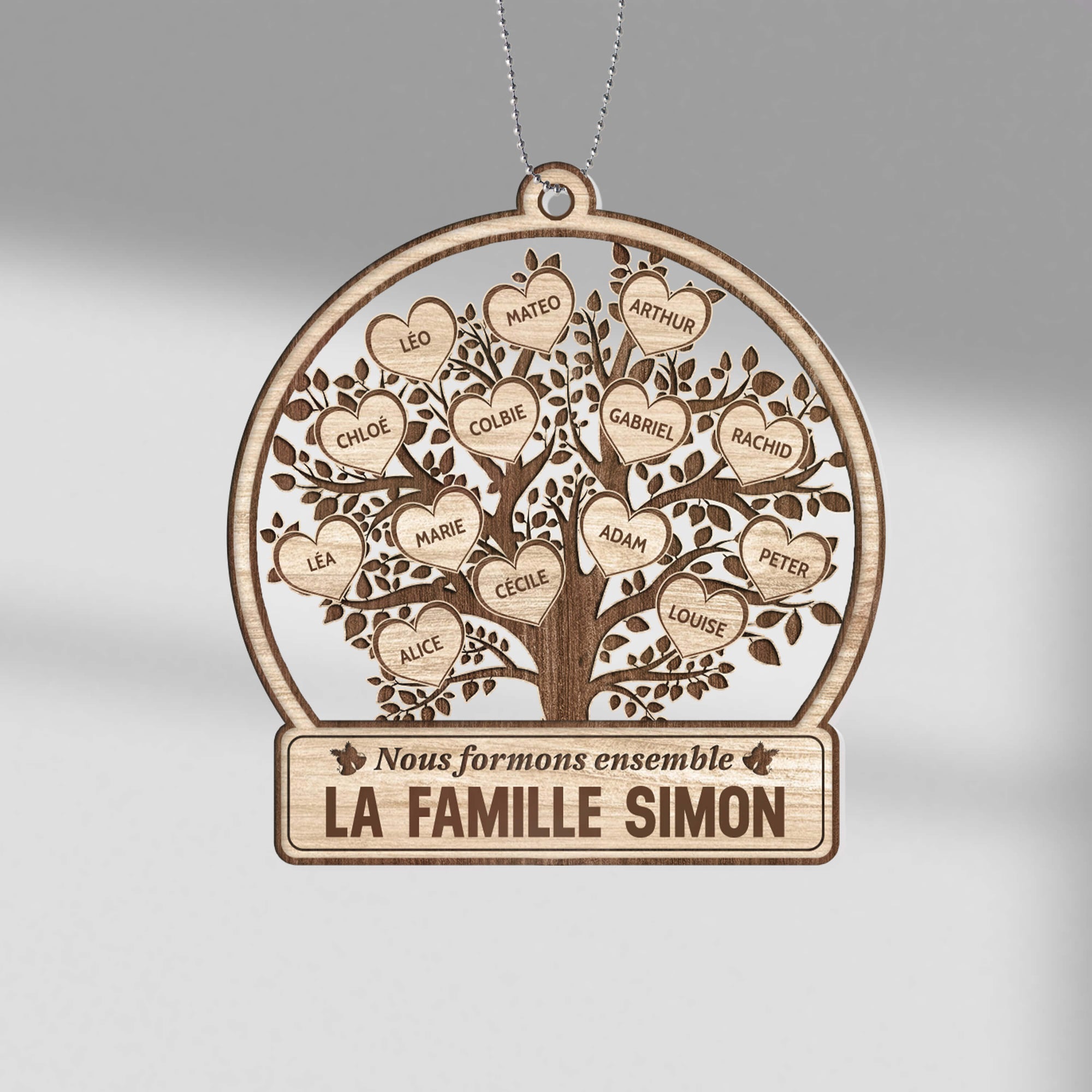 Nous Formons La Famille Simon Ensemble - Cadeau Personnalisé | Ornement pour La Famille
