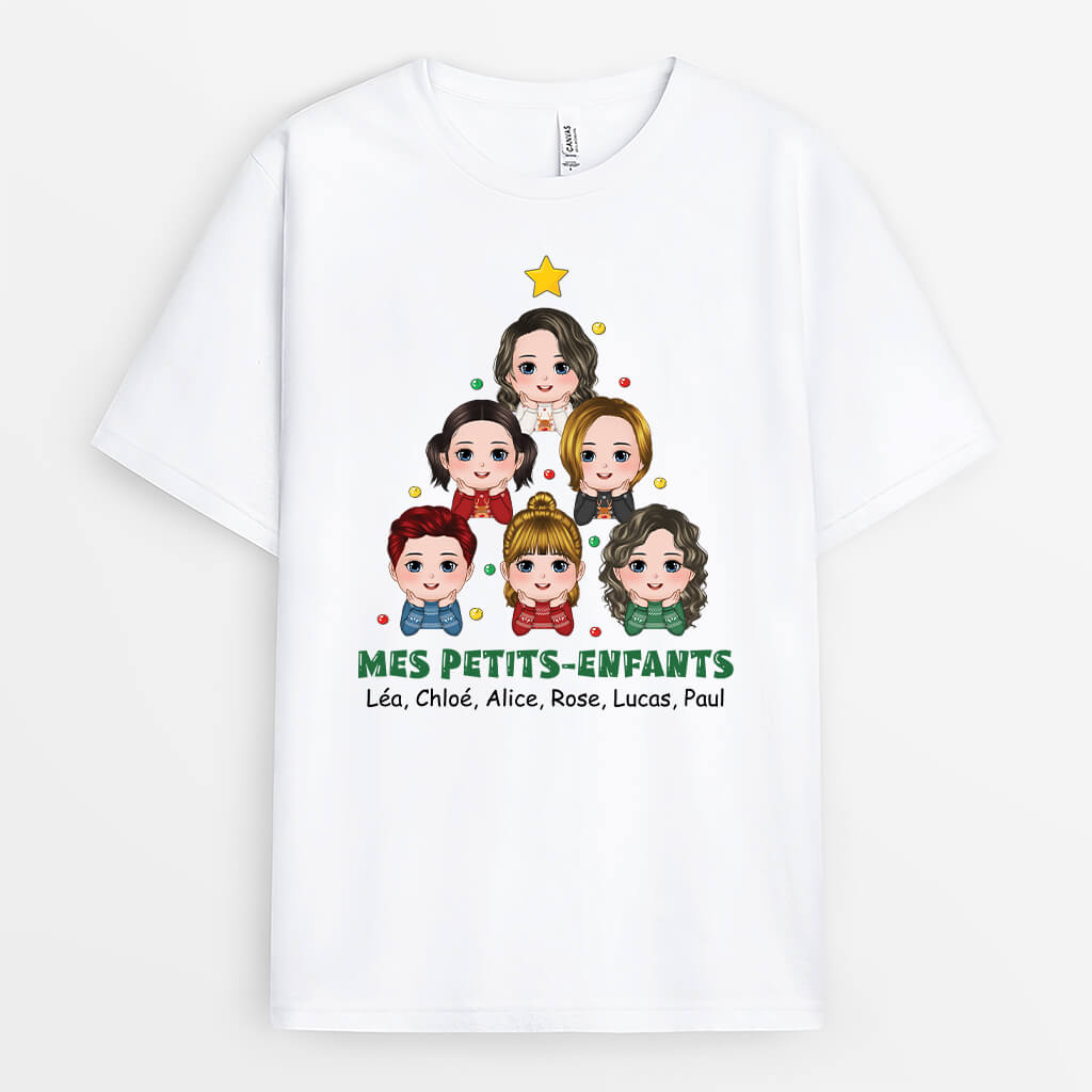 Petits-Enfants Noël - Cadeau Personnalisé | T-shirt pour Noël