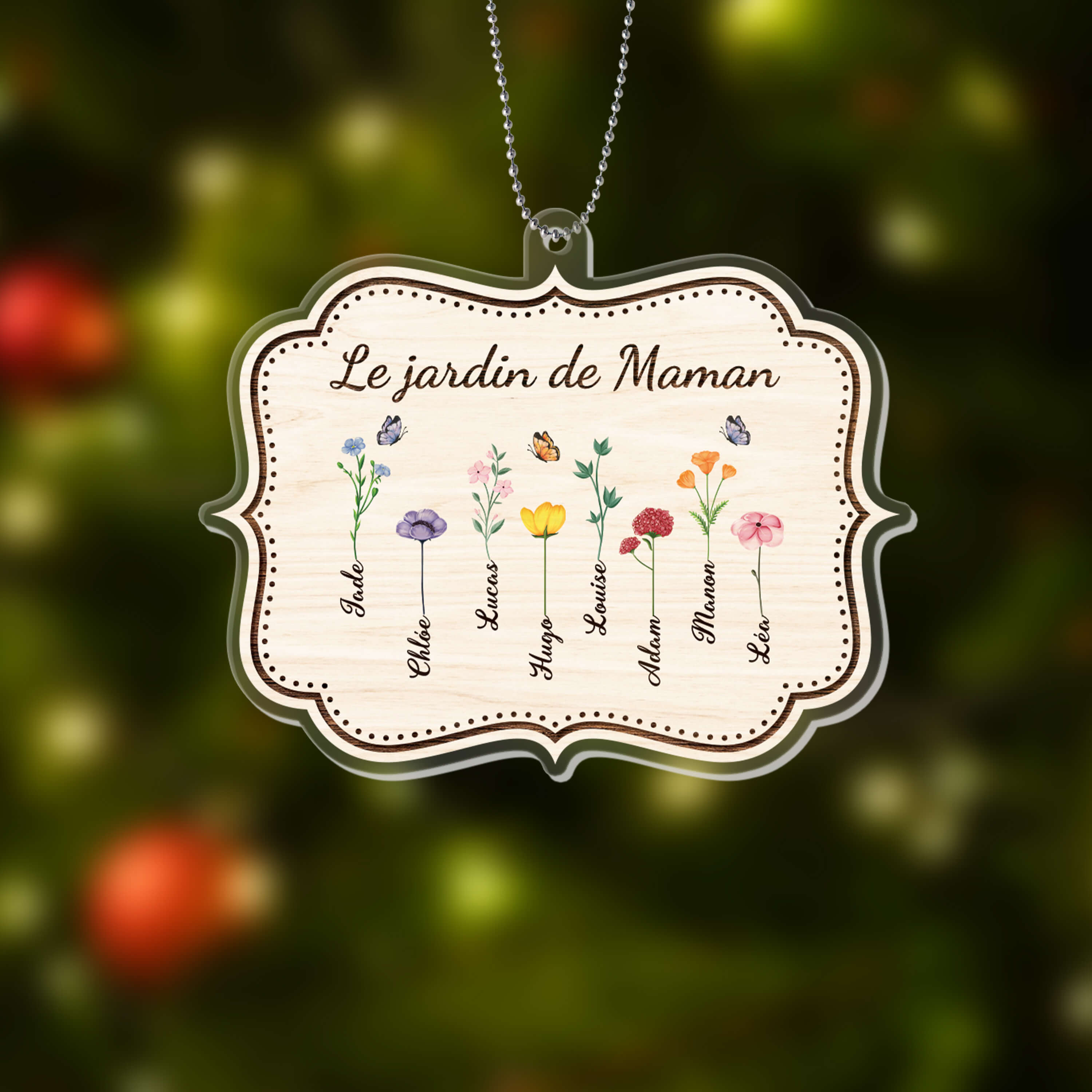 1528OFR2 ornement jardin de mamie personnalise