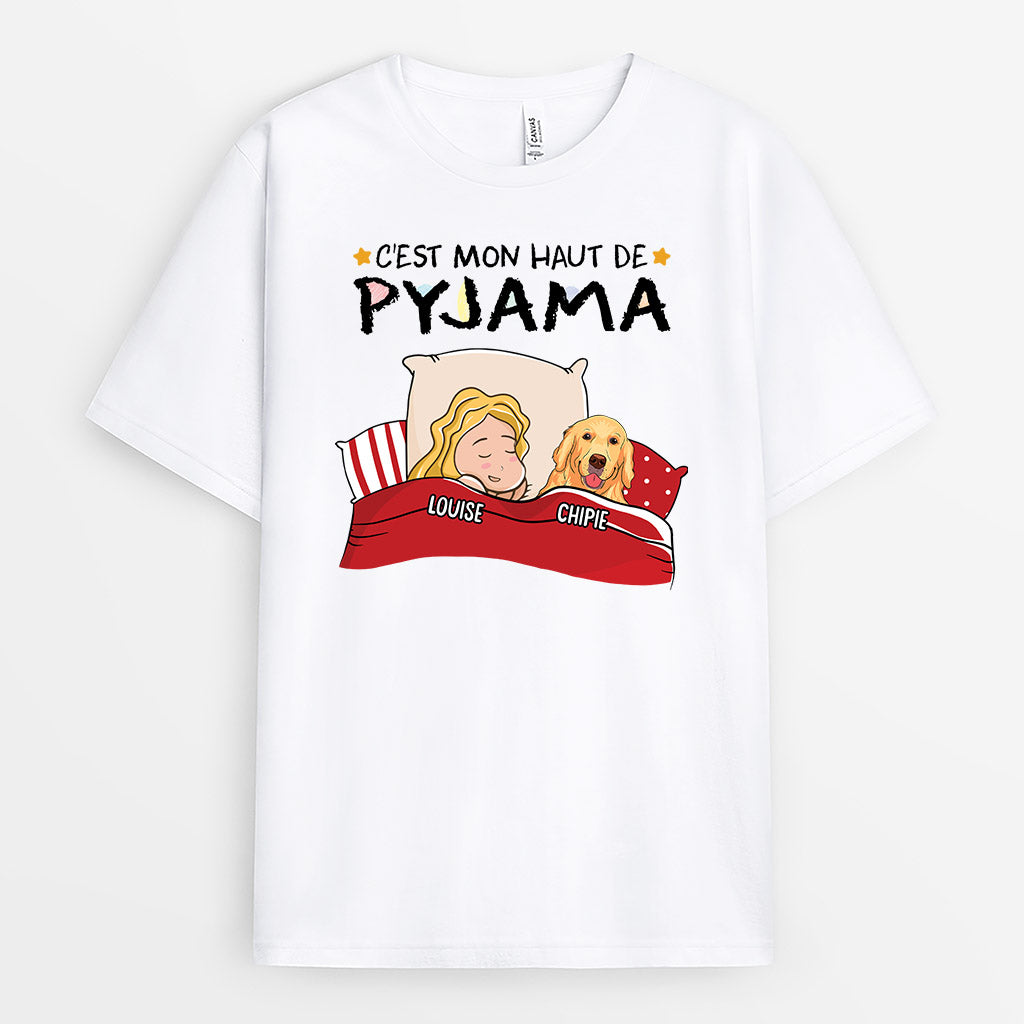 C'est Mon T-shirt De Pyjama Avec Chien - Cadeau Personnalisé | T-shirt pour Amoureux des animaux