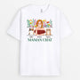 1534AFR2 t shirt maman de chat version fleur personnalise