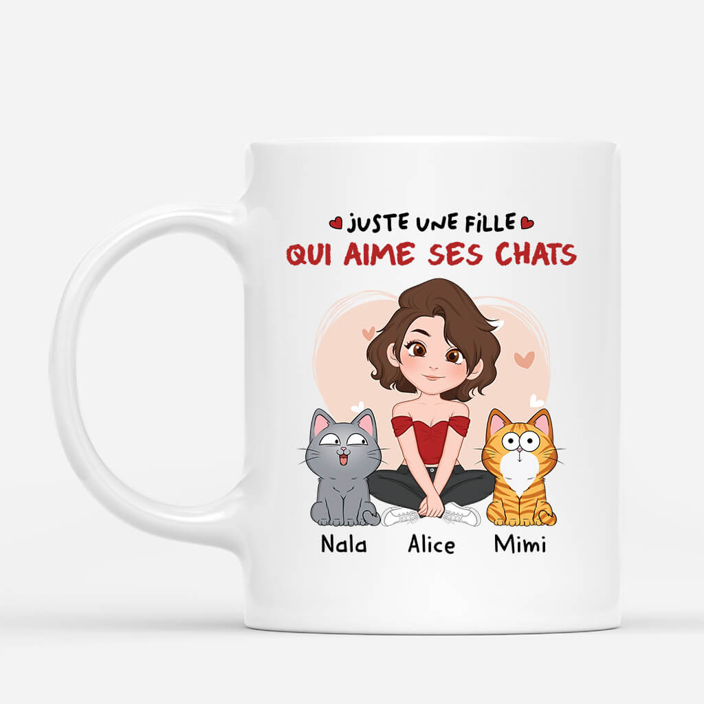 Juste Une Femme Qui Aime Ses Chats Personnalisé | Mug Pour Femme