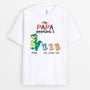 1539AFR1 t shirt ce papa papy appartient a dinosaure personnalise