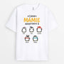 1542AFR2 t shirt cette maman mamie appartient a version penguin personnalise