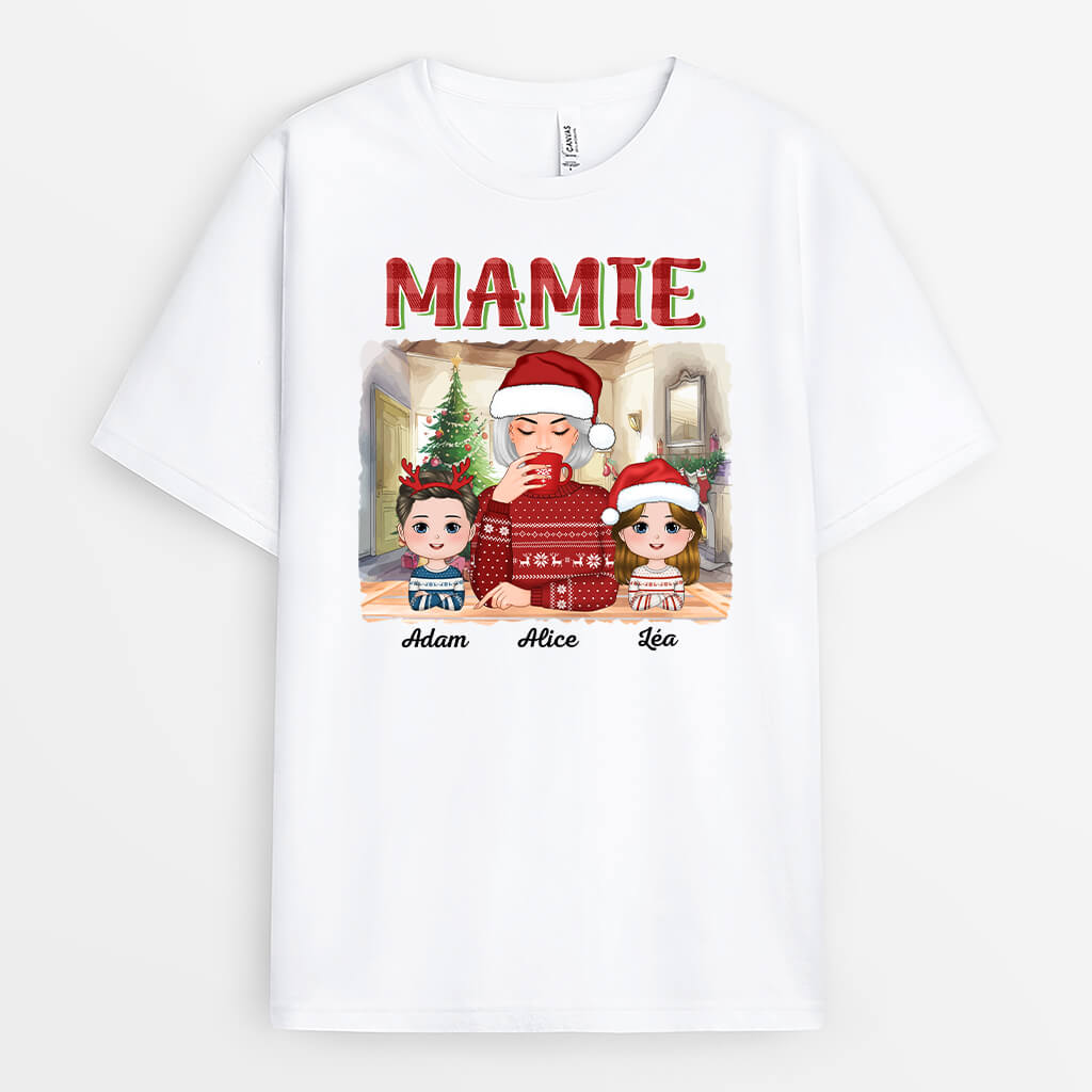 Mamie Noël - Cadeau Personnalisé | T-shirt pour Noël