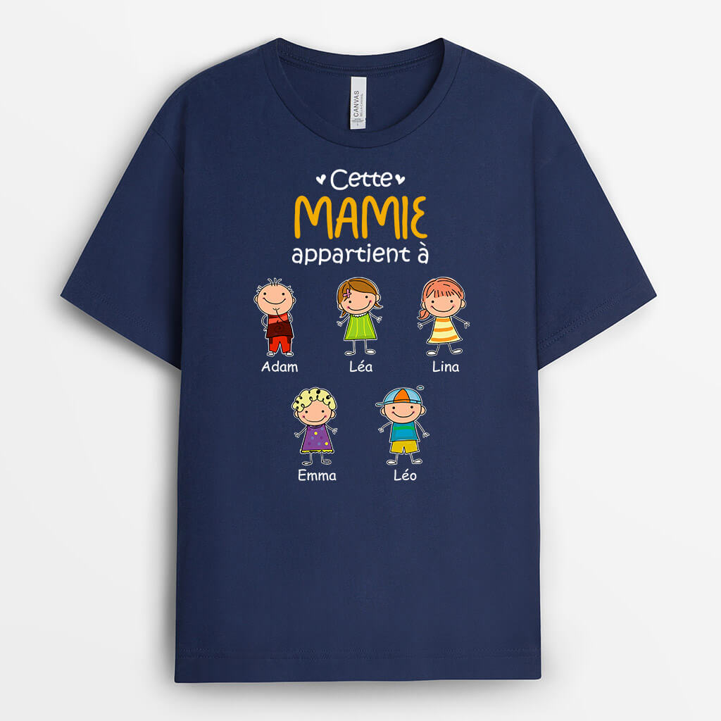 Cette Maman/Mamie Appartient À Version Mingonne - Cadeau Personnalisé | T-shirt pour Femme