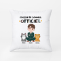 1556PFR2 coussin personnalise pour amoureux des chats pyjama officiel version cartoon 1556p3h8d
