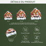 1558OFR3 ornement famille mignonne assise autour de la maison en pain depice de noel personnalise