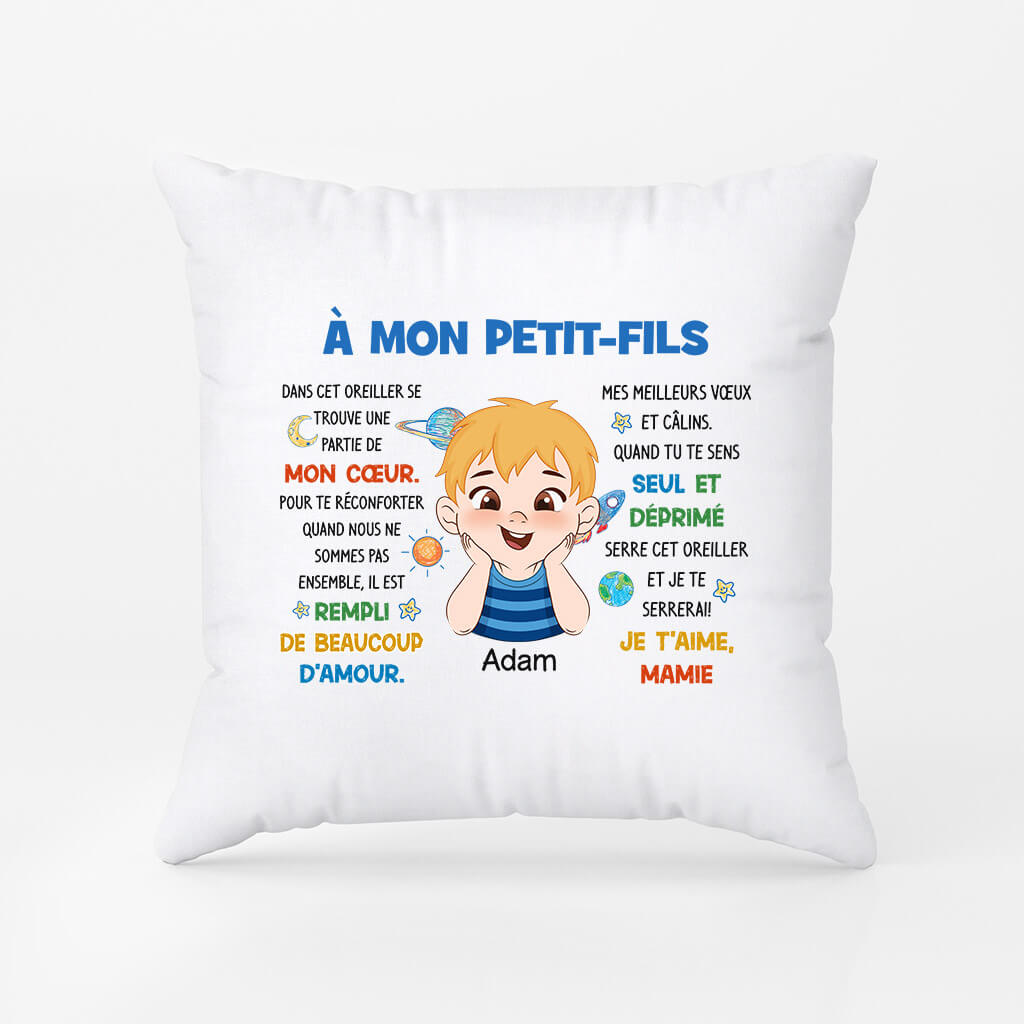 Cadeau Pour Petits-Fils - Cadeau Personnalisé | Coussin Pour Les Enfants