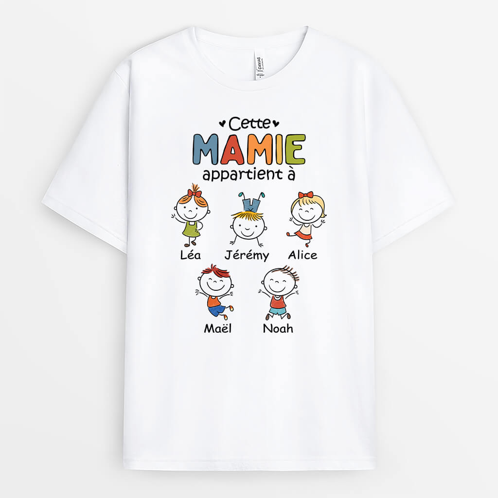 Cette Mamie Appartient A Dessin Magique - Cadeau Personnalisé | T-shirt pour Mamies