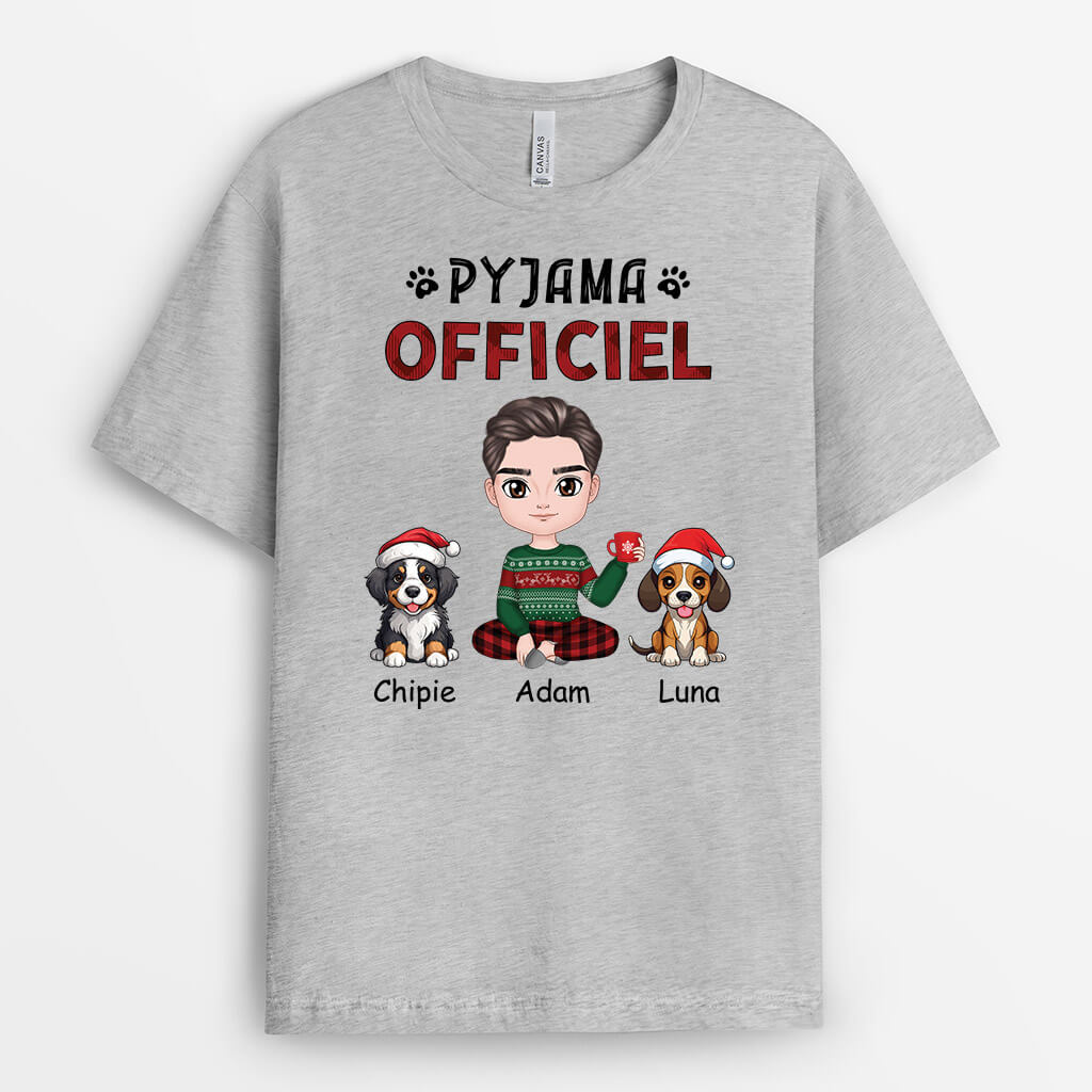 Pyjama Officiel Version Noël - Cadeau Personnalisé | T-shirt pour Noël