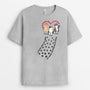 1611AFR2 t shirt la route vers mon coeur pavee empreintes de pattes personnalise