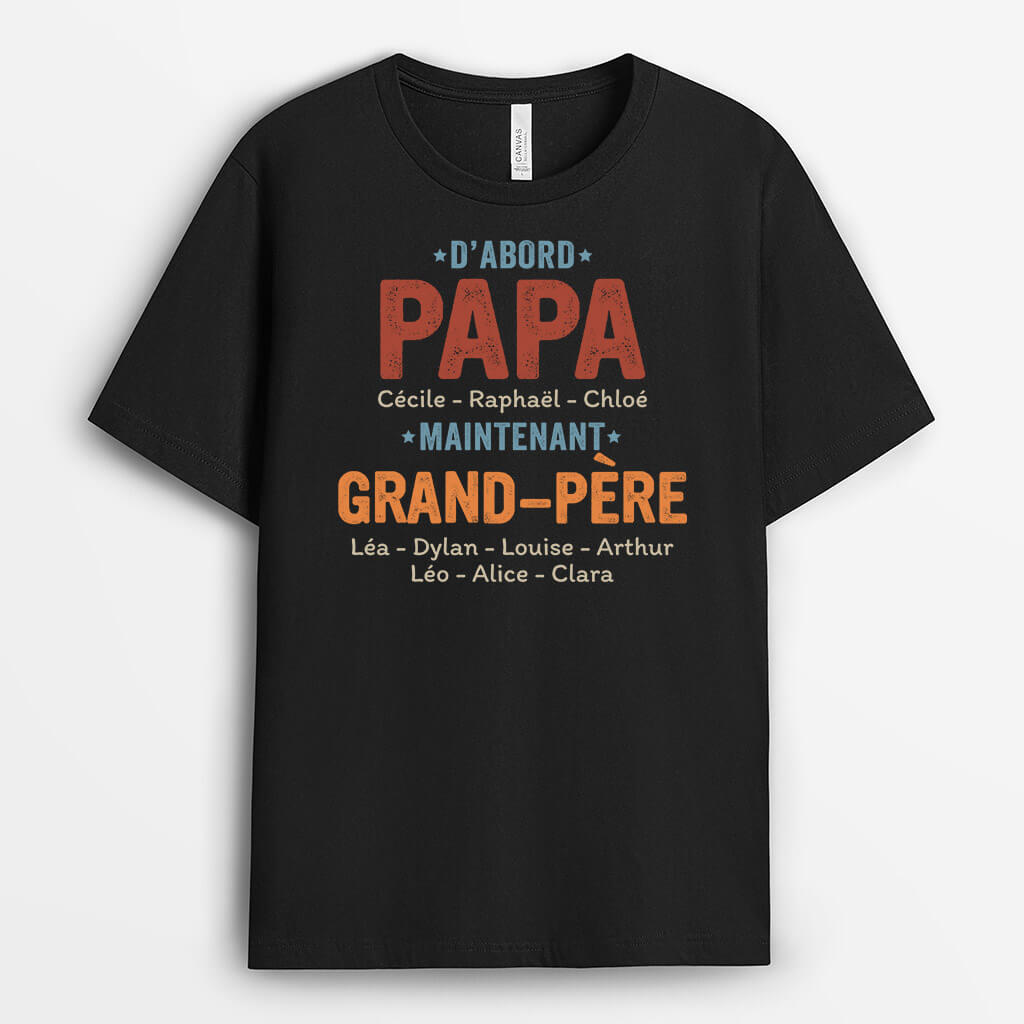 Carep Tshirt Chandails Personnalisés T-shirt Avant Papa Maintenant
