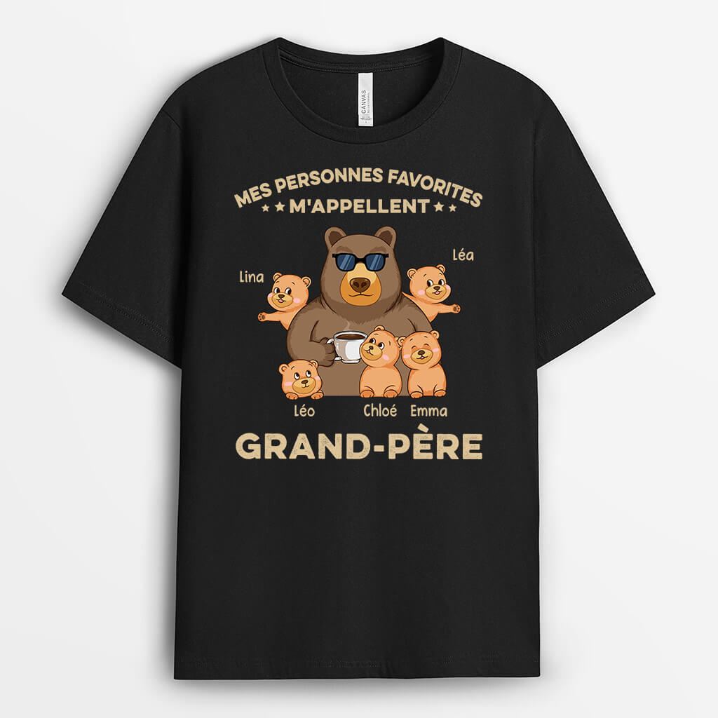 Mes Personnes Préférées M'Appellent Papy - Cadeau Personnalisé | T-shirt pour Papy