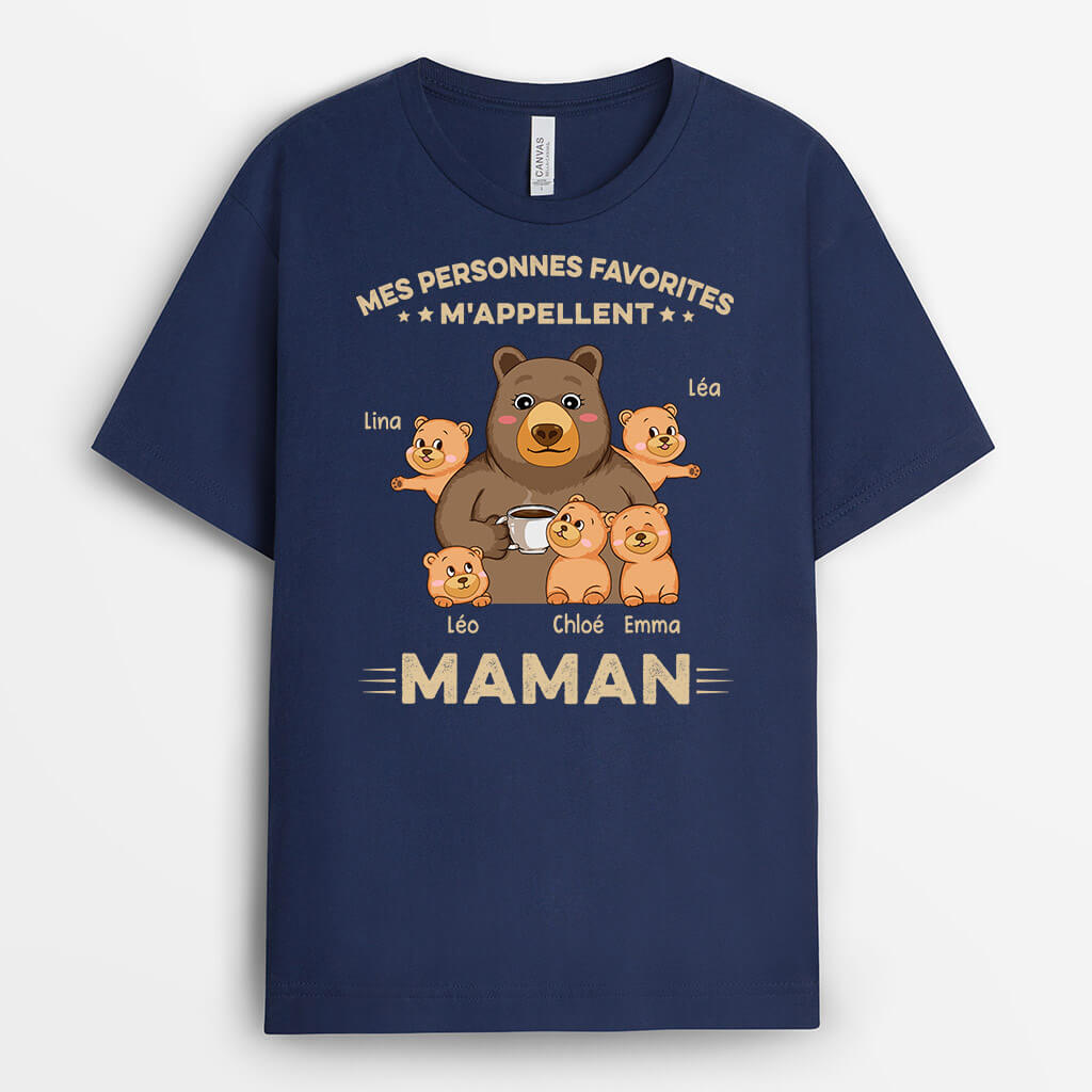 Mes Personnes Préférées M'Appellent Mamie - Cadeau Personnalisé | T-shirt pour Mamie
