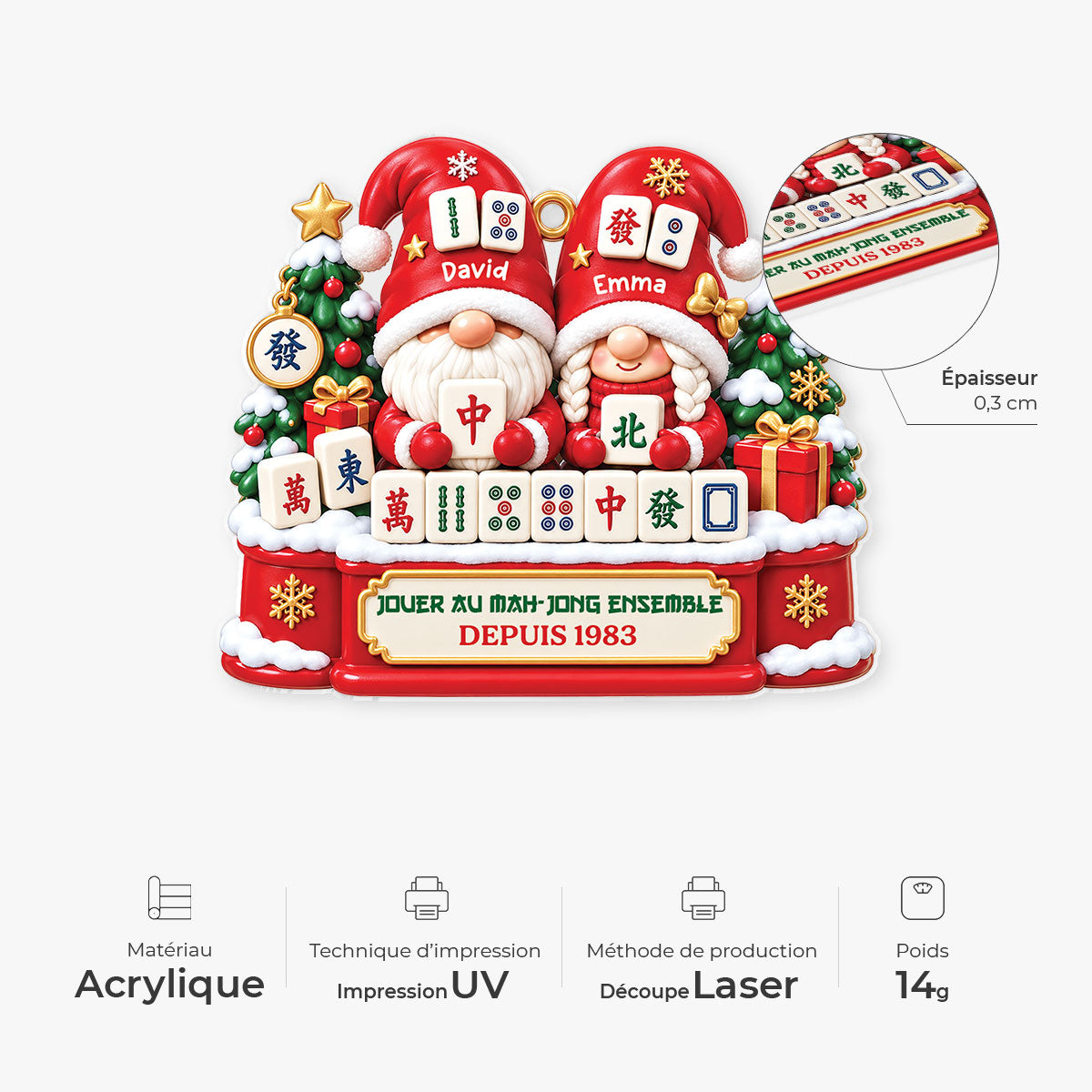 16430OC ProAcrylicOrnament CouFR RnDNone IdeChinh NicDTNew