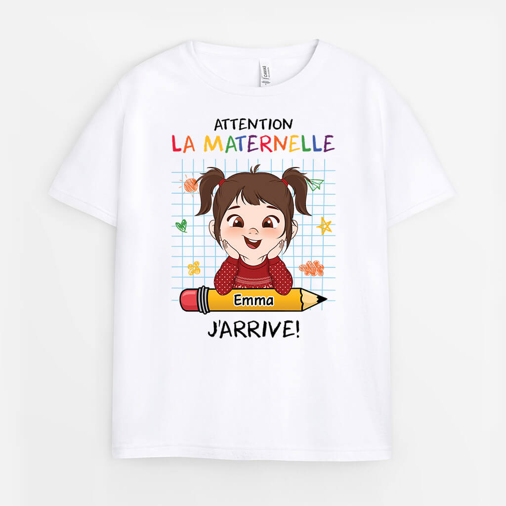 Attention La Maternelle J'arrive - Cadeau Personnalisé | T-shirt pour Enfant